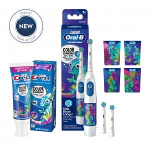 Svazky Oral-B Crest Color Changing Battery Bílé Blankyt | CZ_OB87132